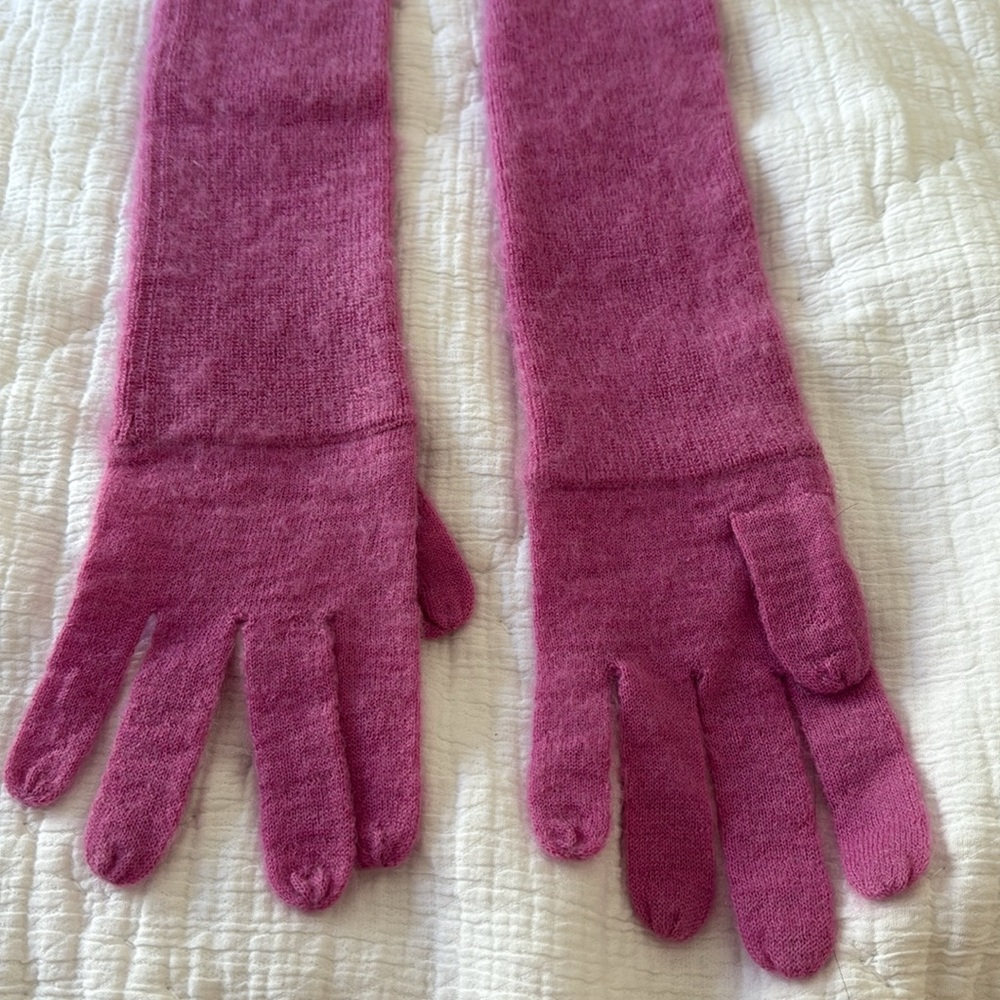 Herve Leger Pink Women's Long Gloves